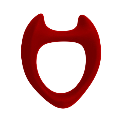 Эластичное эрекционное кольцо с рожками Wooomy Toro L Red