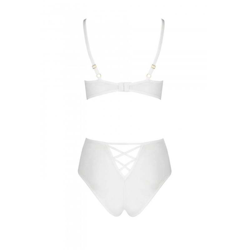 Еротичний комплект з малюнком Passion LOVELIA BIKINI S/M, білий