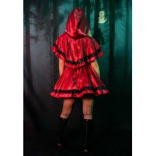 Еротичний костюм Червоної шапочки Leg Avenue Gothic Червоний Riding Hood L, сукня, накидка