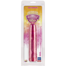 Фалоімітатор Doc Johnson Radiant Gems Fuchsia, антибактеріальний ПВХ, довжина 20.3 см, діам. 4.3 см