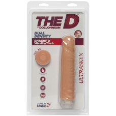 Фалоімітатор Doc Johnson The D: Shakin D Vibro, ULTRASKYN, діам. 3.8 см, довжина 18.5 см