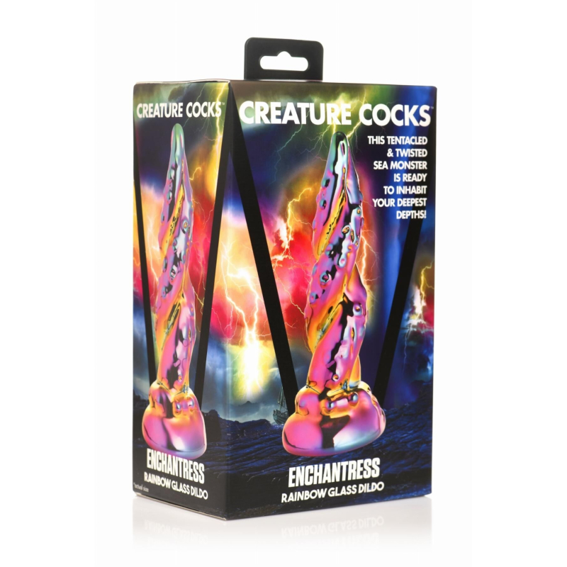 Хентай Скляний Дилдо – Creature Cocks Enchanting Rainbow Glass Dildo, 16 см