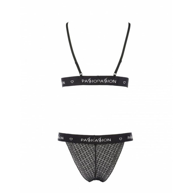 Комплект білизни Passion Exclusive GLAMISS SET L/XL, чорний колір