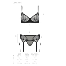Комплект Passion LEAFA SET Чорний S/M – ECO Passion
