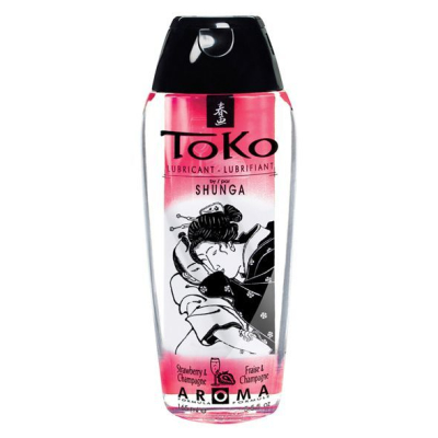 Лубрикант на водной основе Shunga Toko AROMA - Sparkling Strawberry Wine (165 мл), не содержит сахара