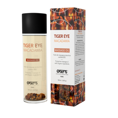 Массажное масло EXSENS Tiger Eye Macadamia (защита с тигровым глазом) 100 мл, натуральное
