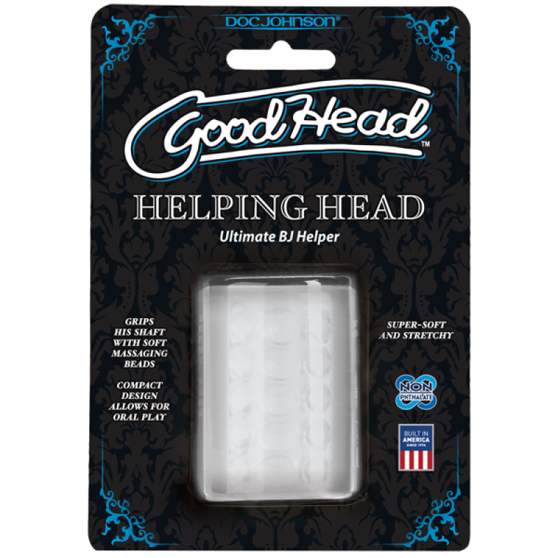 Наскрізний мастурбатор Doc Johnson GoodHead Helping Head – ULTRASKYN, ефект потужного мінету