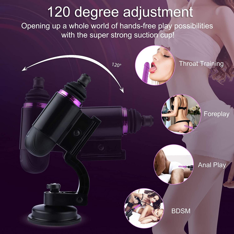 Міні секс-машина – Hismith Mini Capsule Sex-Machine з потужною присоскою, 370 об/хв
