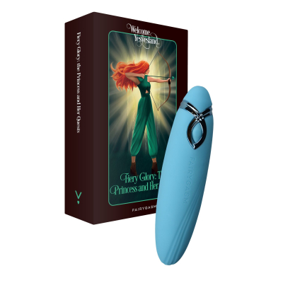 Мини вибратор-вибропуля – FairyGasm PleasureArrow Blue – рельефная поверхность, 9 режимов