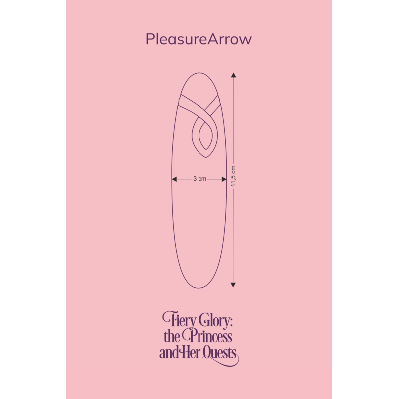 Мини вибратор-вибропуля – FairyGasm PleasureArrow Blue – рельефная поверхность, 9 режимов