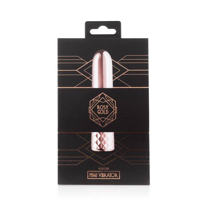 Мини вибратор (вибропуля) Rosy Gold Nouveau Mini Vibrator – тревел версия, 9 см длины, 10 режимов вибрации