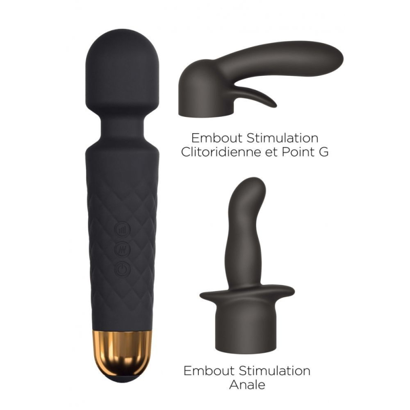 Мини вибромассажер Dorcel Kit Wanderful с анальной и вагинальной насадками, 8 скоростей и 20 режимов