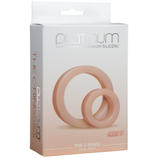 Набір ерекційних кілець Doc Johnson Platinum Premium Silicone – The C-Rings – White