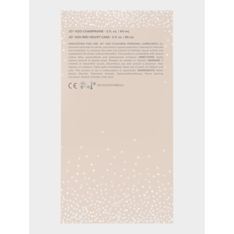 Набір смакових змазок JO Champagne & Red Velvet Cake (2×60 мл), Limited Edition