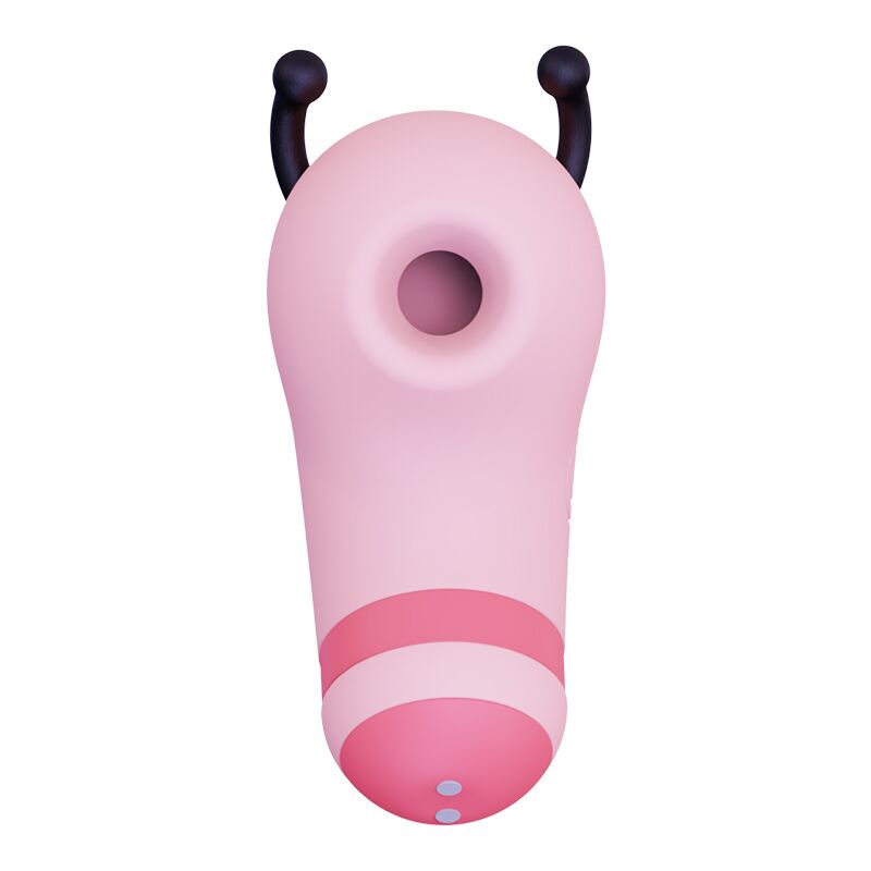 Пальчиковий вакуумний вібратор з мікрострумами – KISSTOY Beebe Pink – 5 режимів потужного всмоктування
