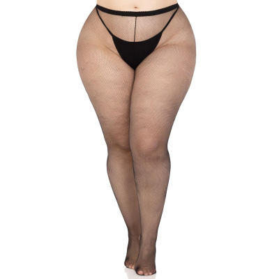 Панчохи Leg Avenue Spandex micro net tights Чорний 1X/2X