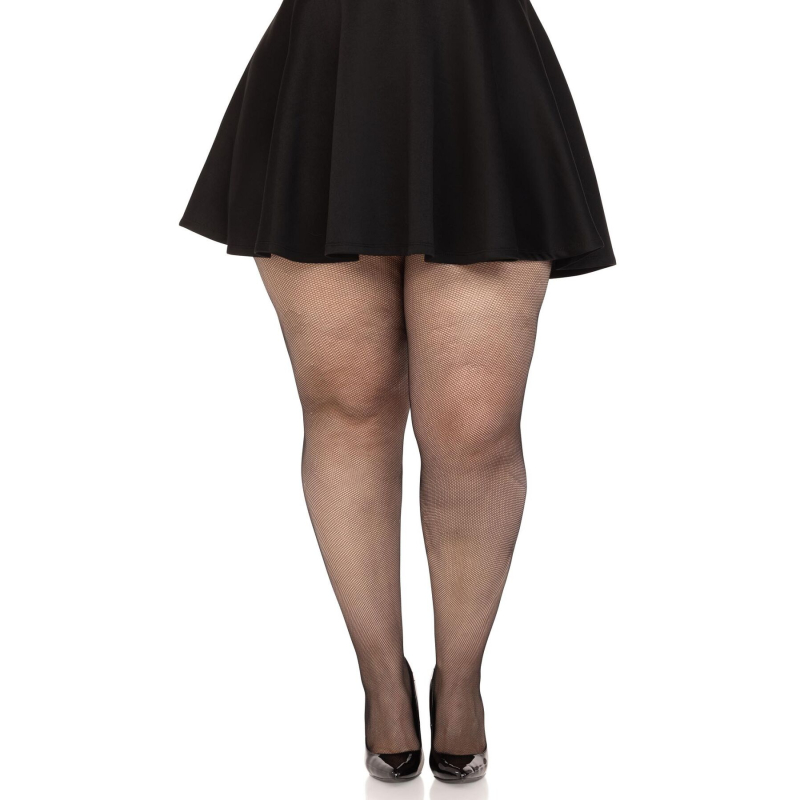 Панчохи Leg Avenue Spandex micro net tights Чорний 1X/2X