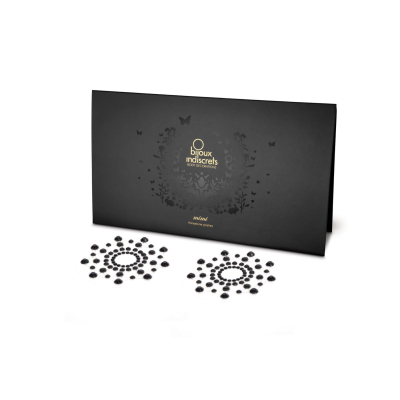 Пестис из кристаллов Bijoux Indiscrets – Mimi Черный цвет, украшение на грудь