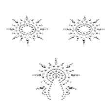 Пестіс з кристалів Petits Joujoux Gloria set of 3 – Сріблястий, прикраса на груди та вульву