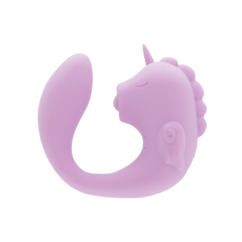 Двойной вибратор единорога с вагинально-клиторальной стимуляцией - Unicorn C Horse Marina Lilac, бузкового цвета