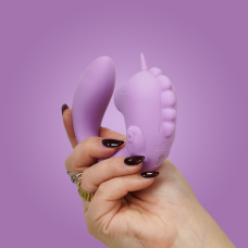 Двойной вибратор единорога с вагинально-клиторальной стимуляцией - Unicorn C Horse Marina Lilac, бузкового цвета