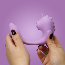 Двойной вибратор единорога с вагинально-клиторальной стимуляцией - Unicorn C Horse Marina Lilac, бузкового цвета