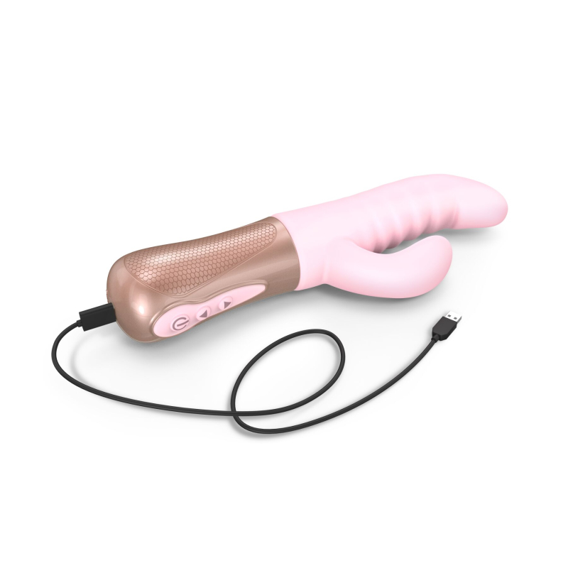 Подвійний вібратор-пульсатор кролик – Love To Love Sassy Bunny Baby Pink – 6 пульсацій відростка + 7 стовбура