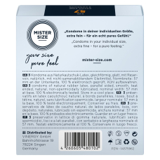 Презервативы Mister Size - pure feel - 57 (3 condoms), толщина 0,05 мм