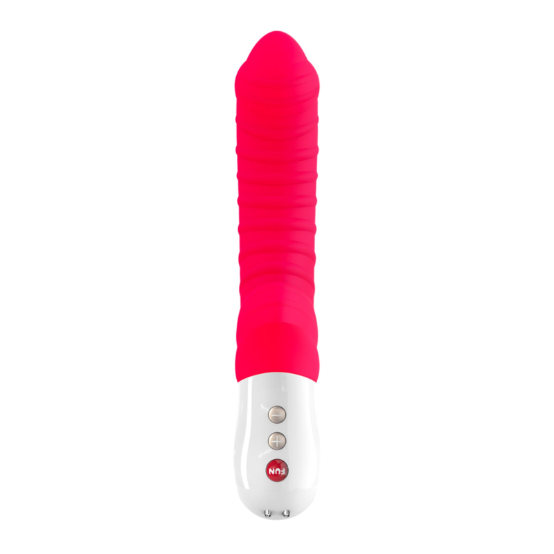 Ребристий вібратор для точки G – Fun Factory TIGER India Red – ребристий, 6 швидкостей + 6 режимів