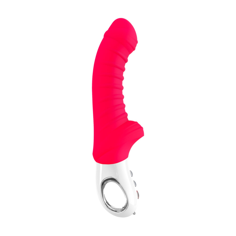 Ребристий вібратор для точки G – Fun Factory TIGER India Red – ребристий, 6 швидкостей + 6 режимів