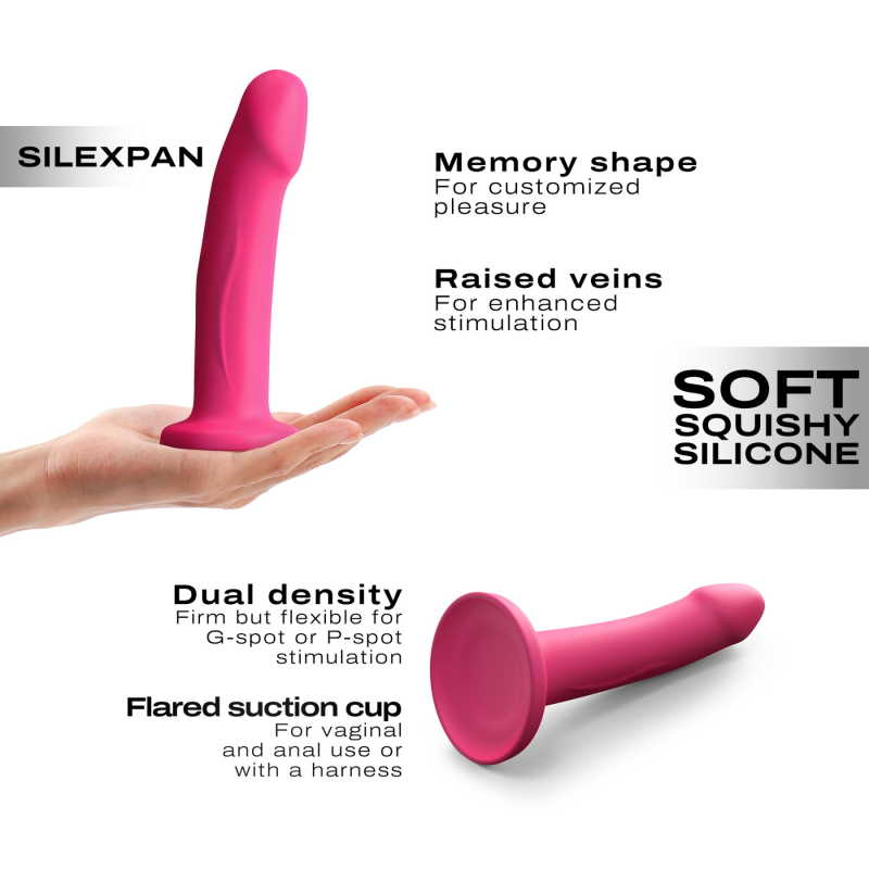 Розовый фаллоимитатор на присоске – Dorcel Real Pleasure M Magenta - длина 17.5 см