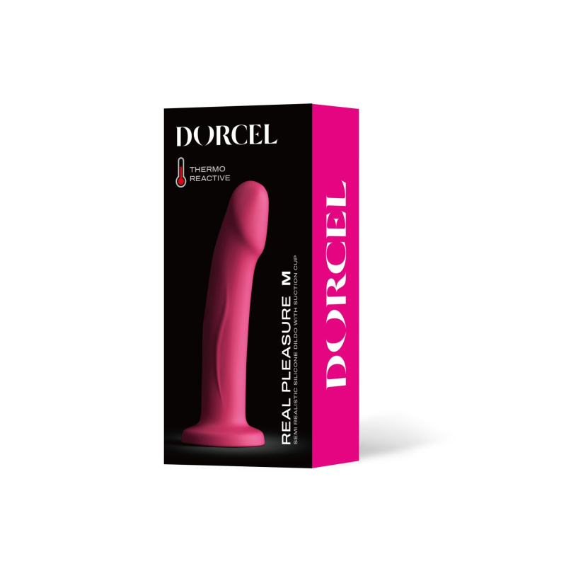 Розовый фаллоимитатор на присоске – Dorcel Real Pleasure M Magenta - длина 17.5 см