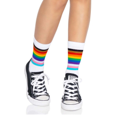 Шкарпетки жіночі в смужку Leg Avenue Pride crew socks Rainbow, 37–43 розмір