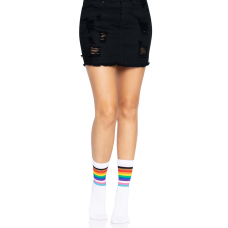 Шкарпетки жіночі в смужку Leg Avenue Pride crew socks Rainbow, 37–43 розмір