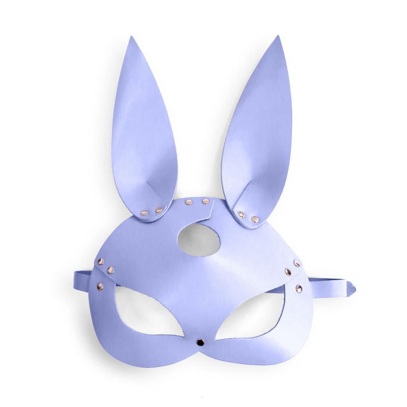 Шкіряна маска Зайчика Art of Sex – Bunny mask, колір Лавандовий