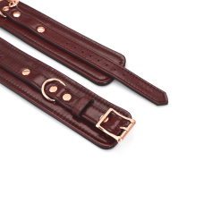 Кожаные щиколотки Liebe Seele Wine Red Ankle Cuffs, съемная цепочка-крепление