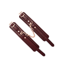 Кожаные щиколотки Liebe Seele Wine Red Ankle Cuffs, съемная цепочка-крепление