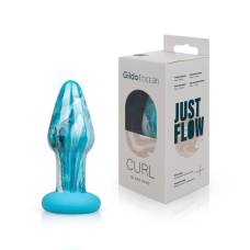 Скляна анальна пробка Gildo Ocean Curl, макс. діаметр 4 см