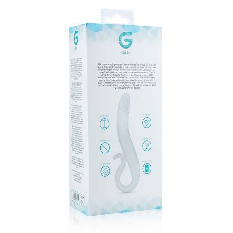 Стеклянный дилдо Gildo Glass Dildo No. 14, реалистичная головка, длина 18 см
