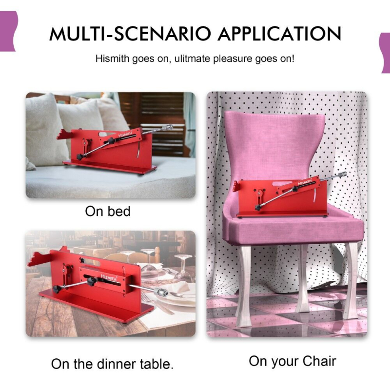 Смарт секс-машина настільна – Hismith Table Top 2.0 Pro APP Red – пульт, потужність 250 об/хв