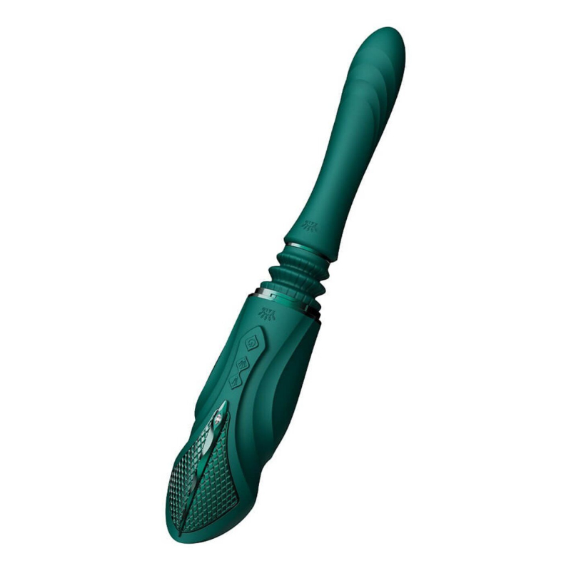 Смарт секс-машина з кристалом Swarovski – Zalo Sesh Turquoise Green – 2 насадки, керування з телефона
