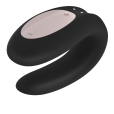 Смарт-вібратор для пар Satisfyer Double Joy Black – керування зі смартфона, додаток, дистанційний вібратор, 2 мотори