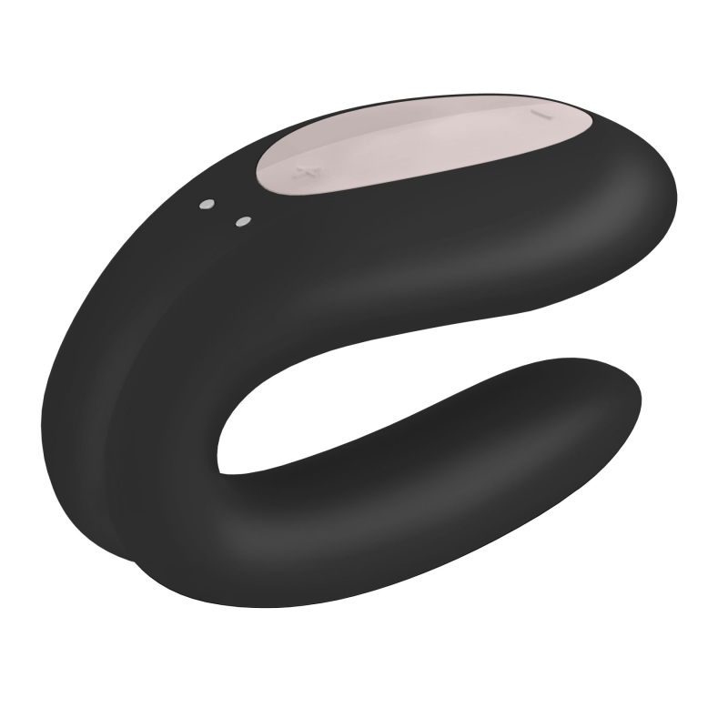 Смарт-вибратор для пар Satisfyer Double Joy Black – управление со смартфона, приложение, дистанционный вибратор, 2 мотора