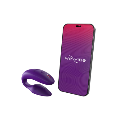 Смарт-вібратор для пар – We-Vibe Sync 2 Purple – дистанційне керування з телефона + пульт