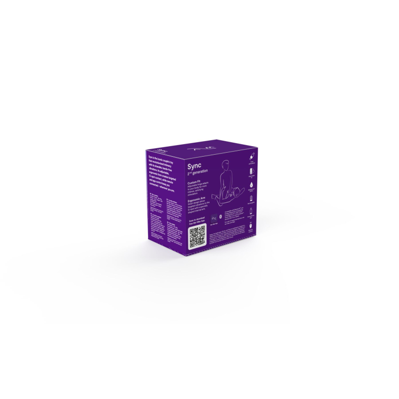 Смарт-вібратор для пар – We-Vibe Sync 2 Purple – дистанційне керування з телефона + пульт