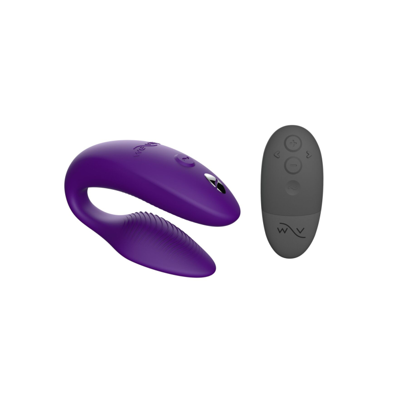 Смарт-вібратор для пар – We-Vibe Sync 2 Purple – дистанційне керування з телефона + пульт