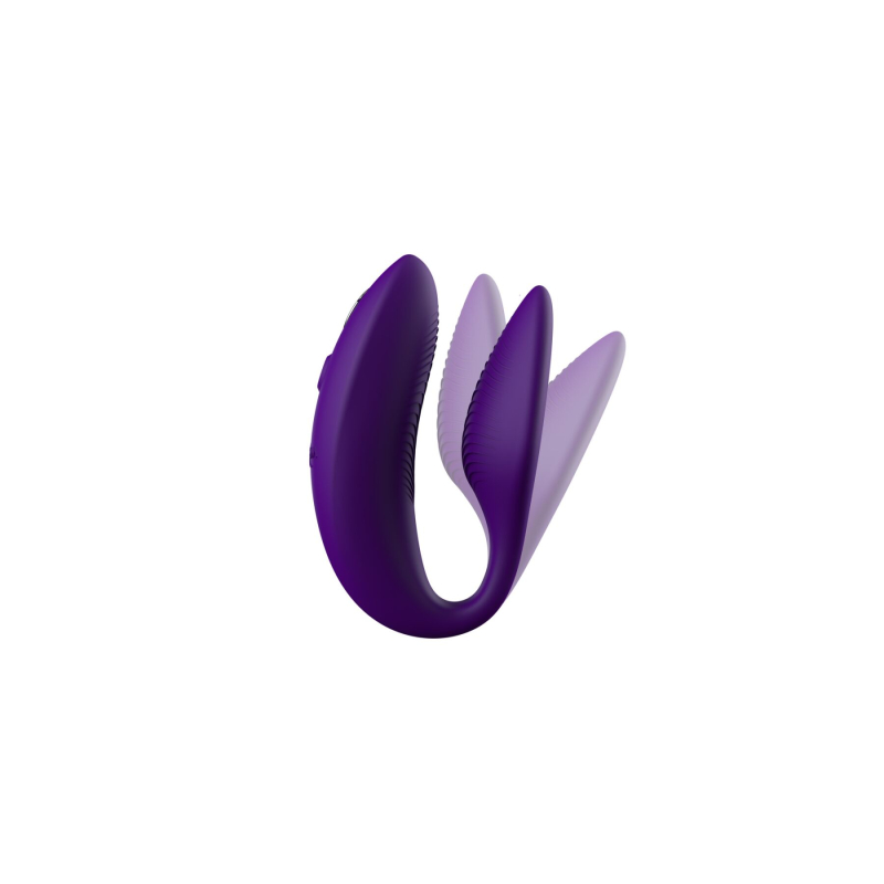 Смарт-вібратор для пар – We-Vibe Sync 2 Purple – дистанційне керування з телефона + пульт