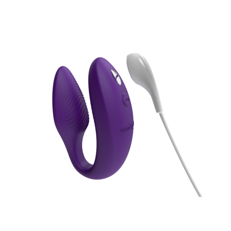 Смарт-вібратор для пар – We-Vibe Sync 2 Purple – дистанційне керування з телефона + пульт