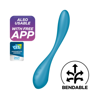 Смарт-вібратор для точки G – Satisfyer G-Spot Flex 5+ Petrol – дистанційне управління з телефона