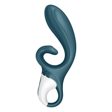 Смарт вібратор-кролик – Satisfyer Hug Me Bluegrey – 2 мотори, по 12 режимів вібрації на кожний